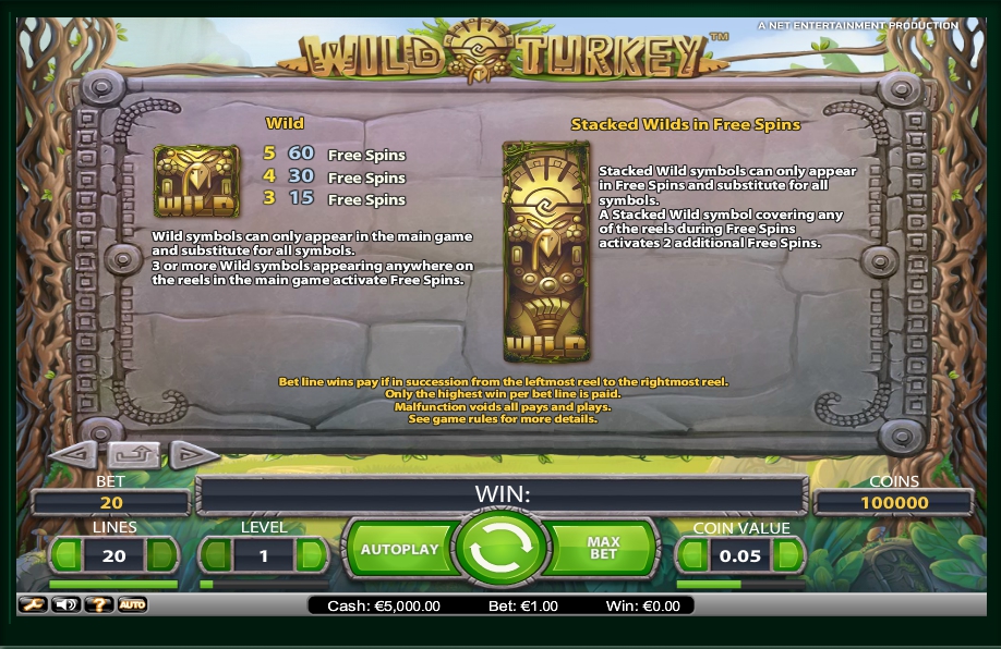 wild turkey slot machine detail image 3