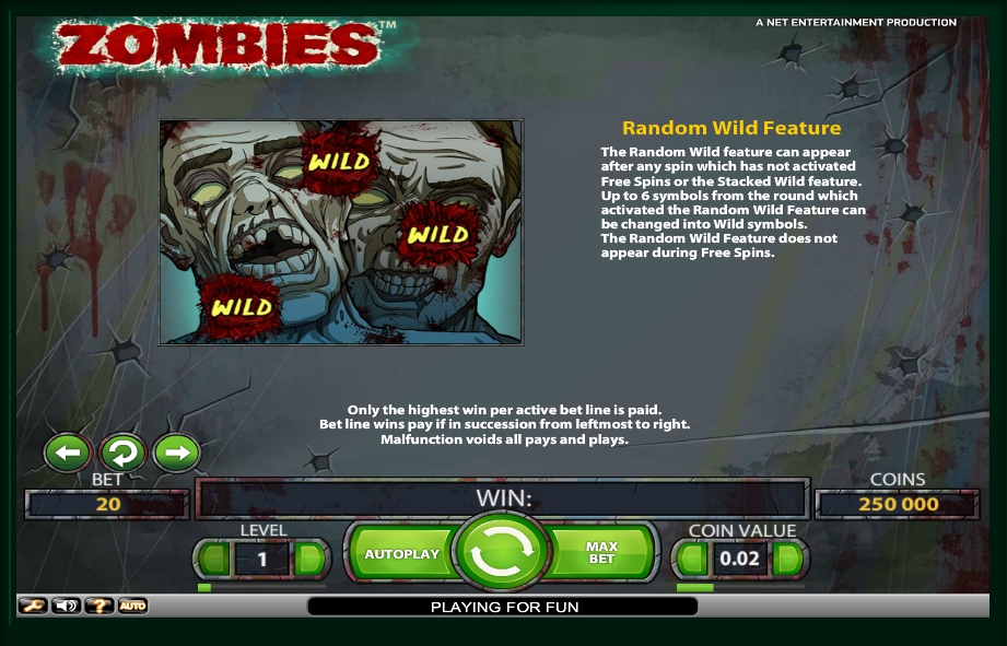 zombies slot machine detail image 2