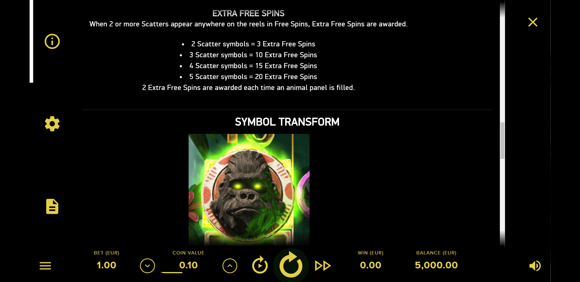 gorilla kingdom slot machine detail image 3