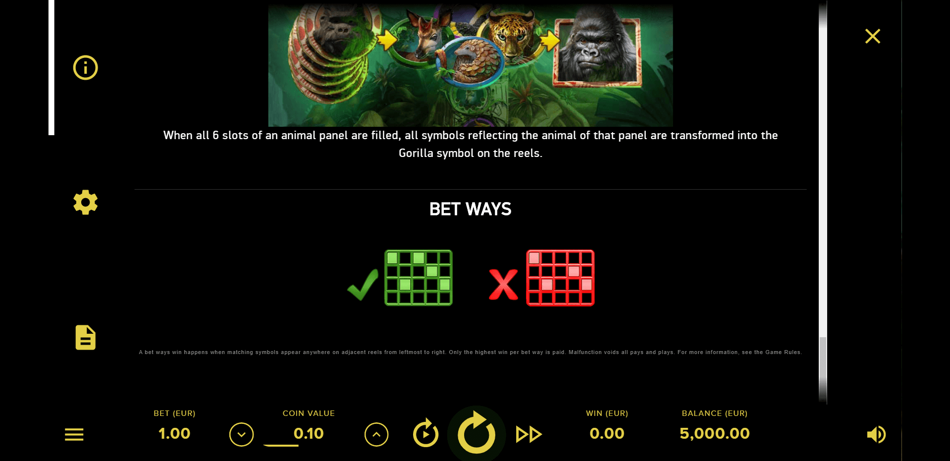 gorilla kingdom slot machine detail image 5