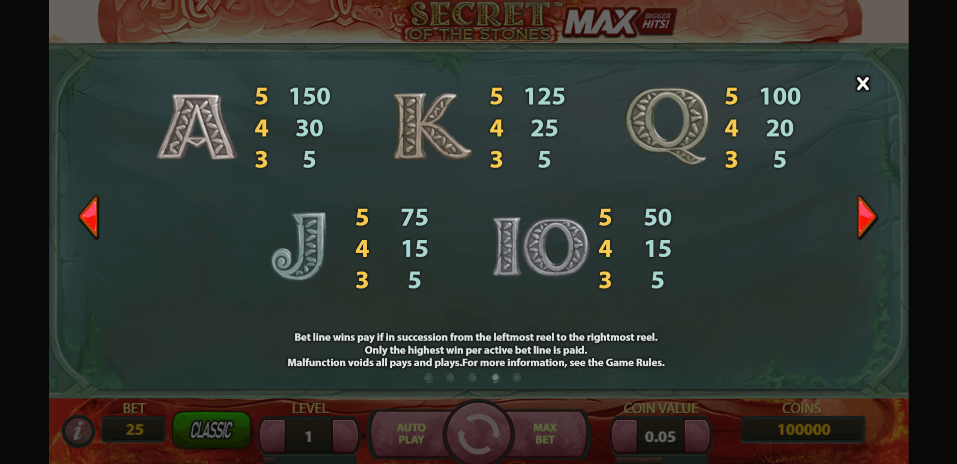 secret of the stones max slot machine detail image 3