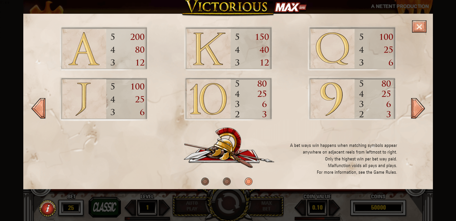victorious max slot machine detail image 2