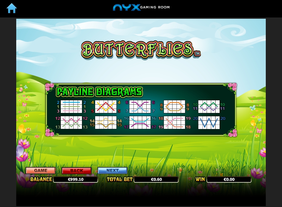 butterflies slot machine detail image 1
