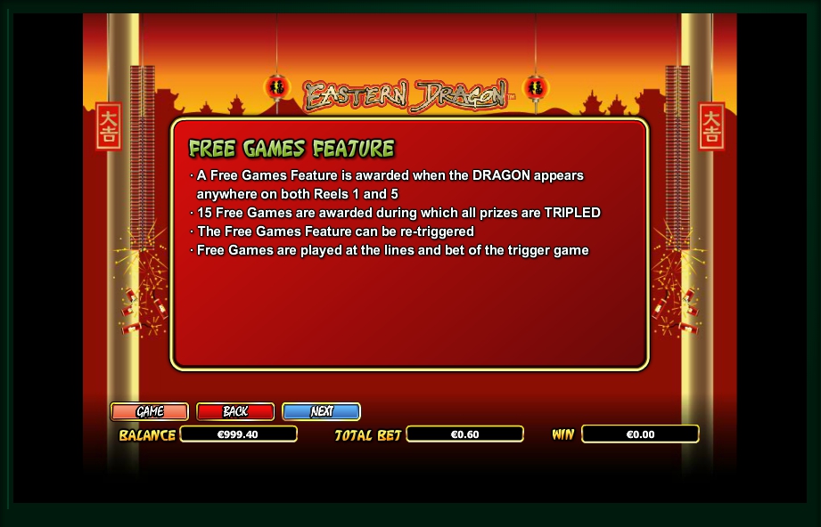 eastern dragon slot machine detail image 3