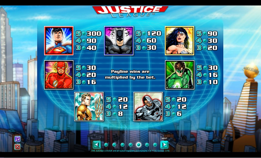 justice league slot machine detail image 2