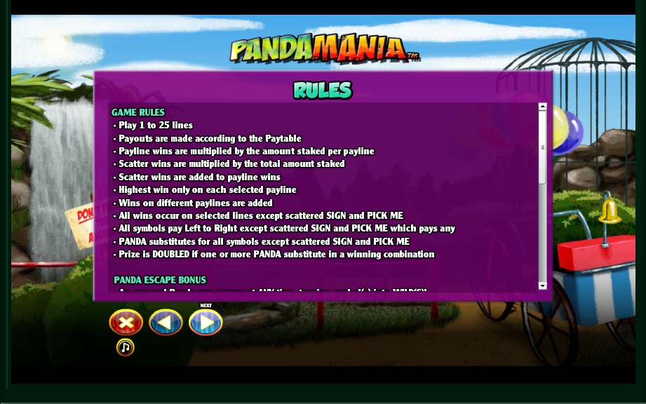 pandamania slot machine detail image 1