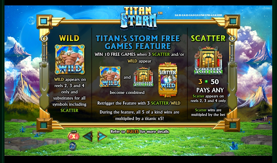 titan storm slot machine detail image 2