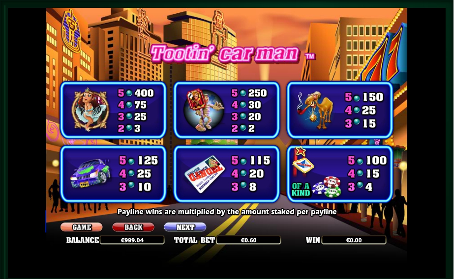 tootin car man slot machine detail image 6