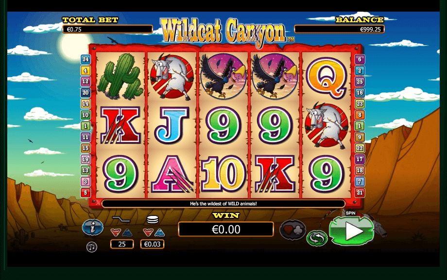 Wildcat Canyon slot play free