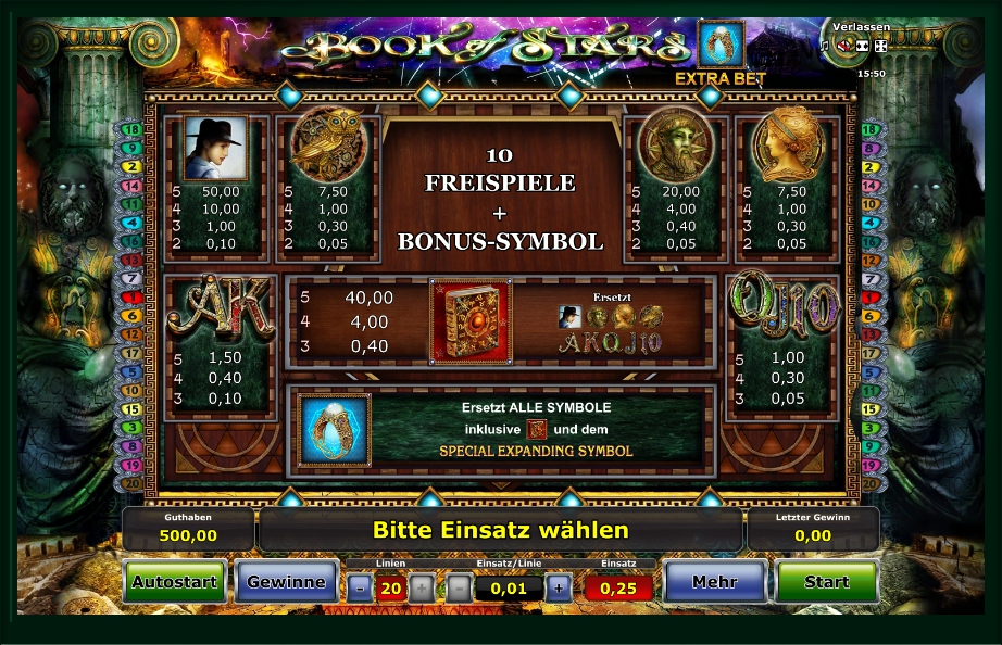 book of stars slot machine detail image 0