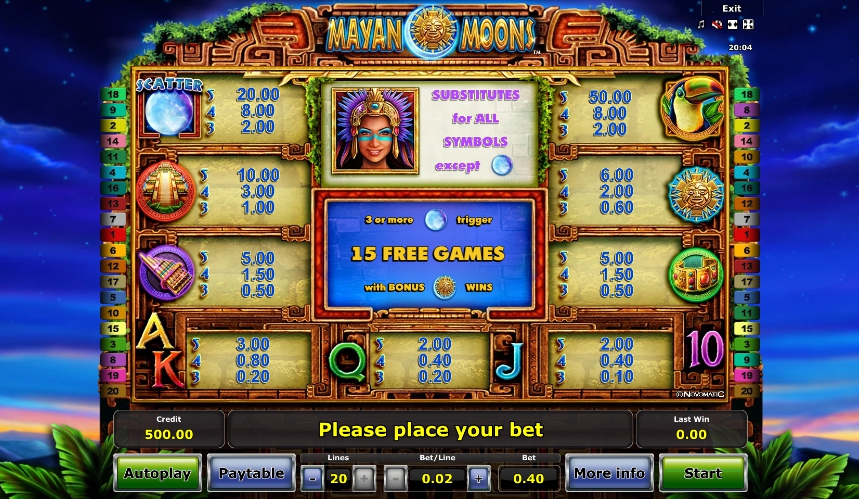 mayan moons slot machine detail image 0