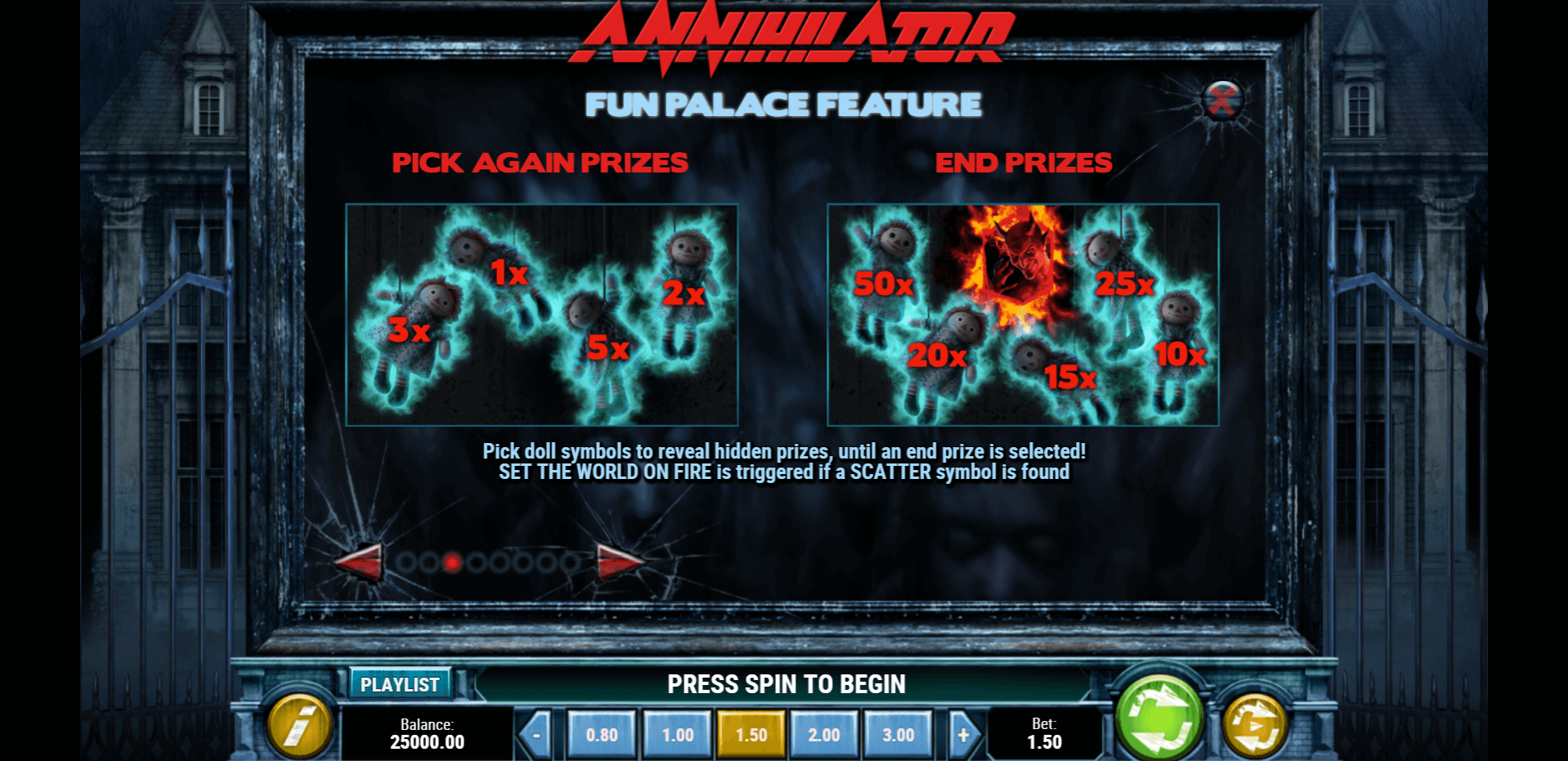 annihilator slot machine detail image 2