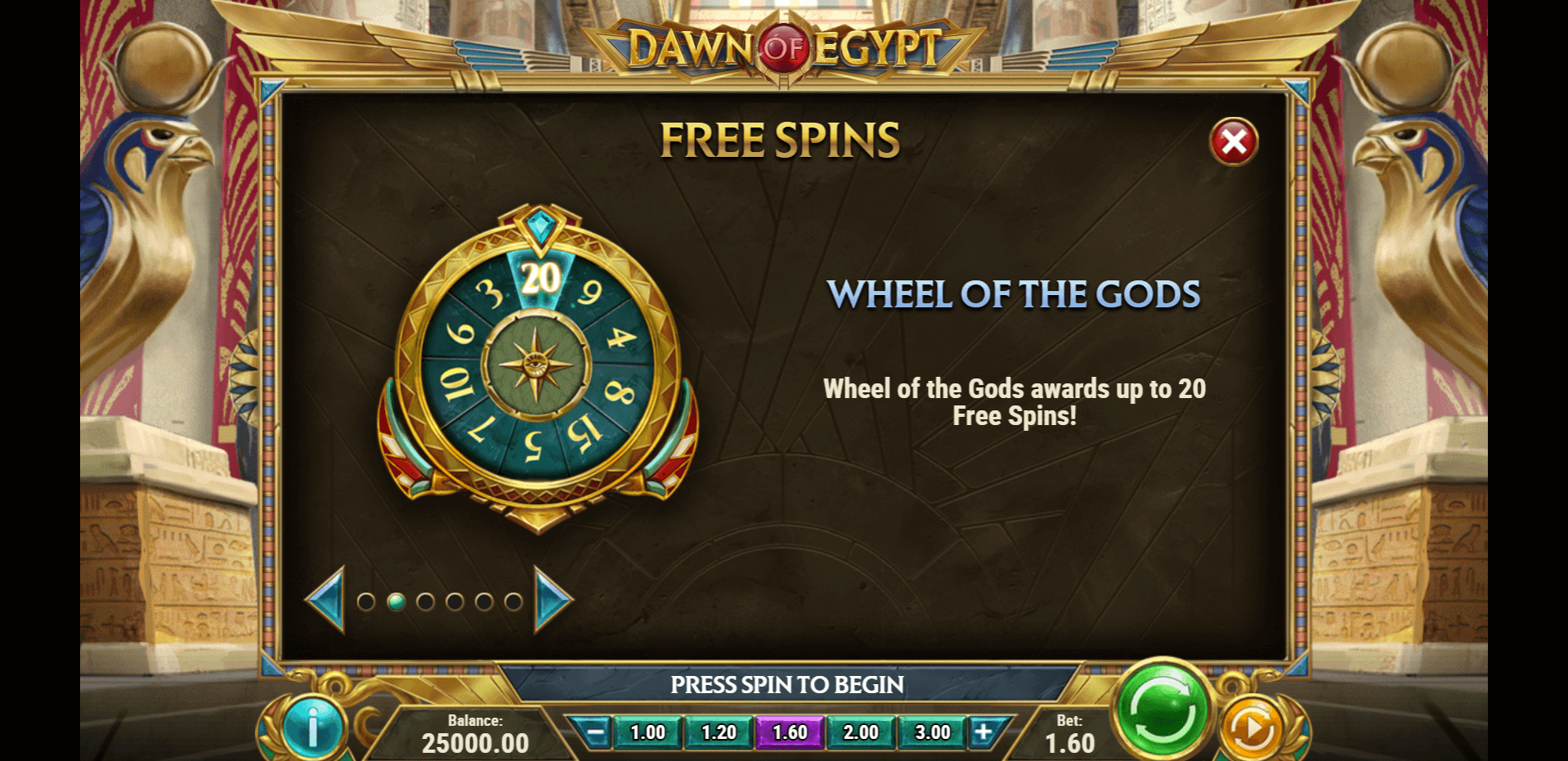 dawn of egypt slot machine detail image 1