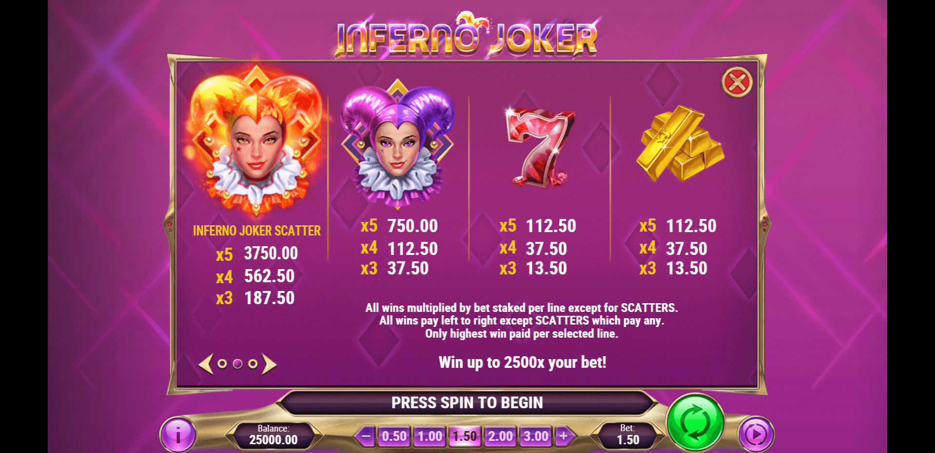 inferno joker slot machine detail image 1