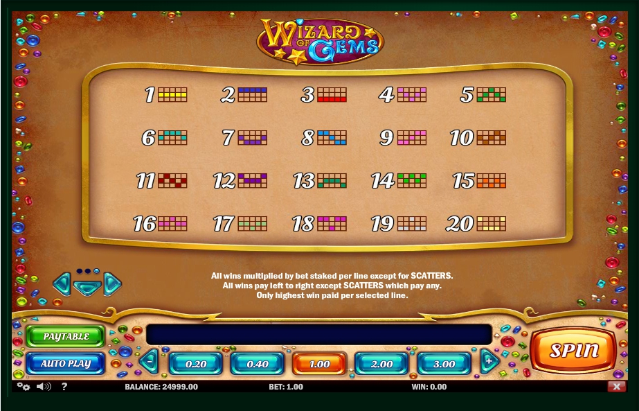 wizard of gems slot machine detail image 0