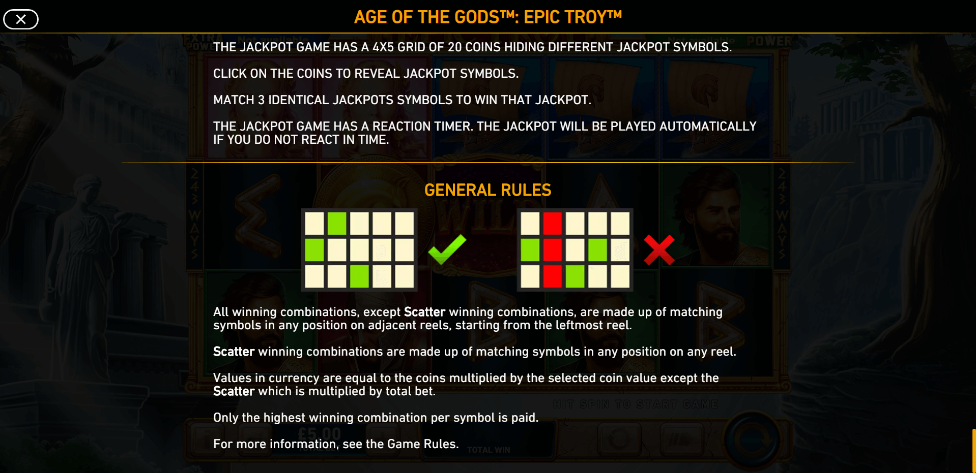 age of the gods epic troy slot machine detail image 0