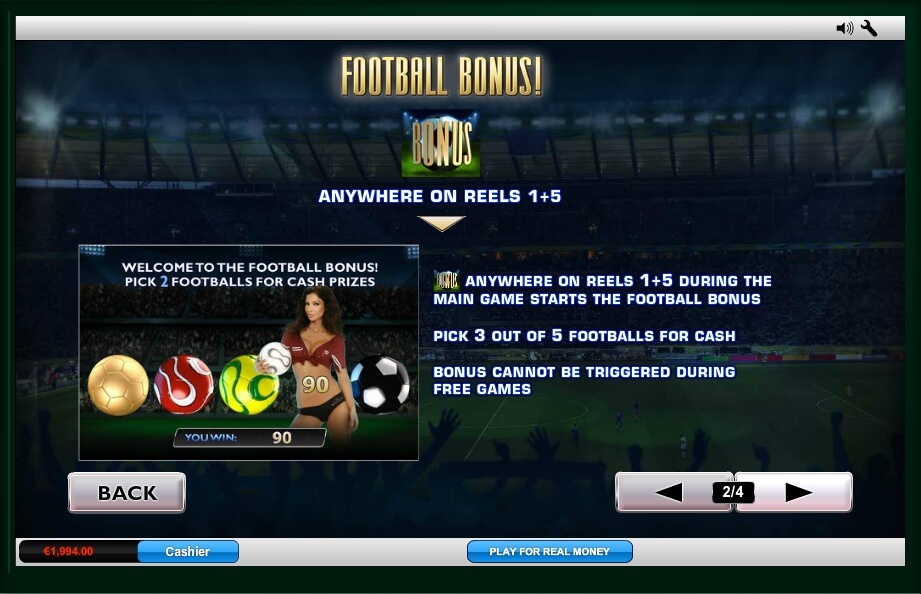 benchwarmers football girls slot machine detail image 2