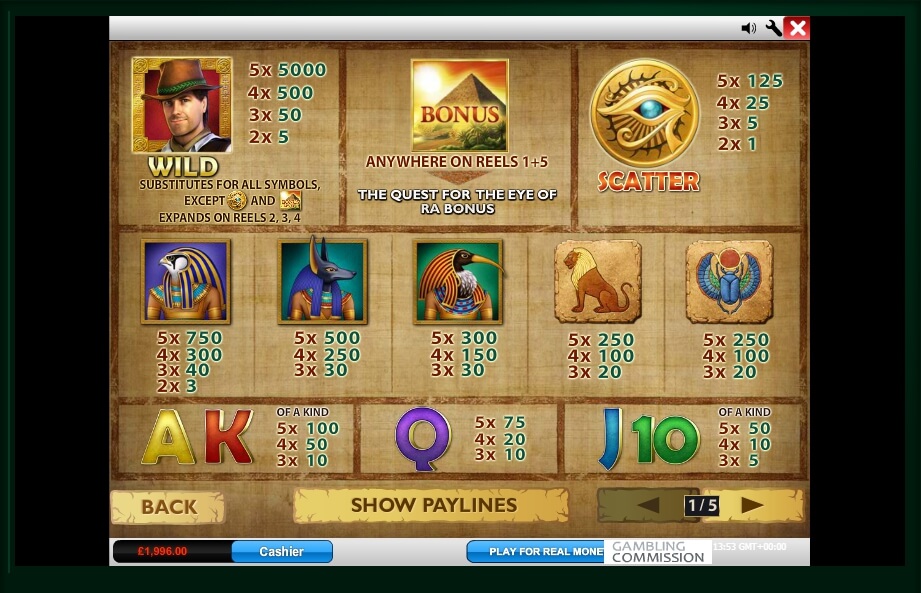 daring dave & the eye of ra slot machine detail image 4