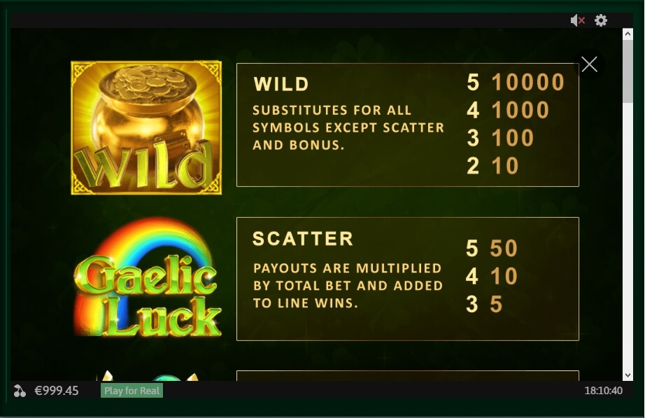gaelic luck slot machine detail image 5