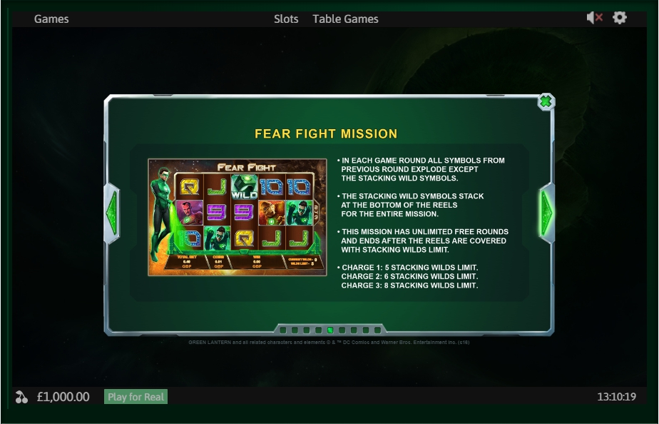 green lantern slot machine detail image 4