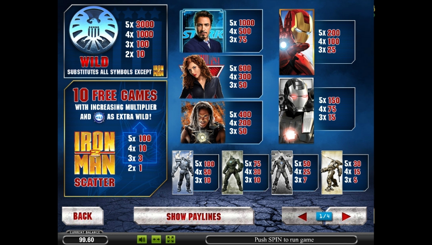 iron man 2 50 lines slot machine detail image 8