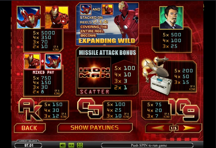 iron man slot machine detail image 4