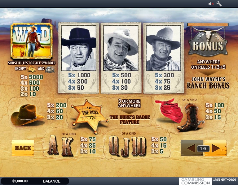 john wayne slot machine detail image 4