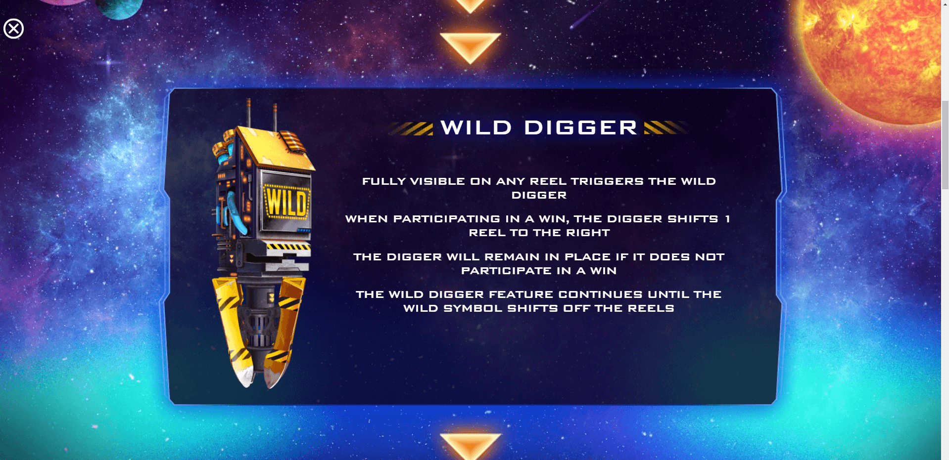 space digger slot machine detail image 1