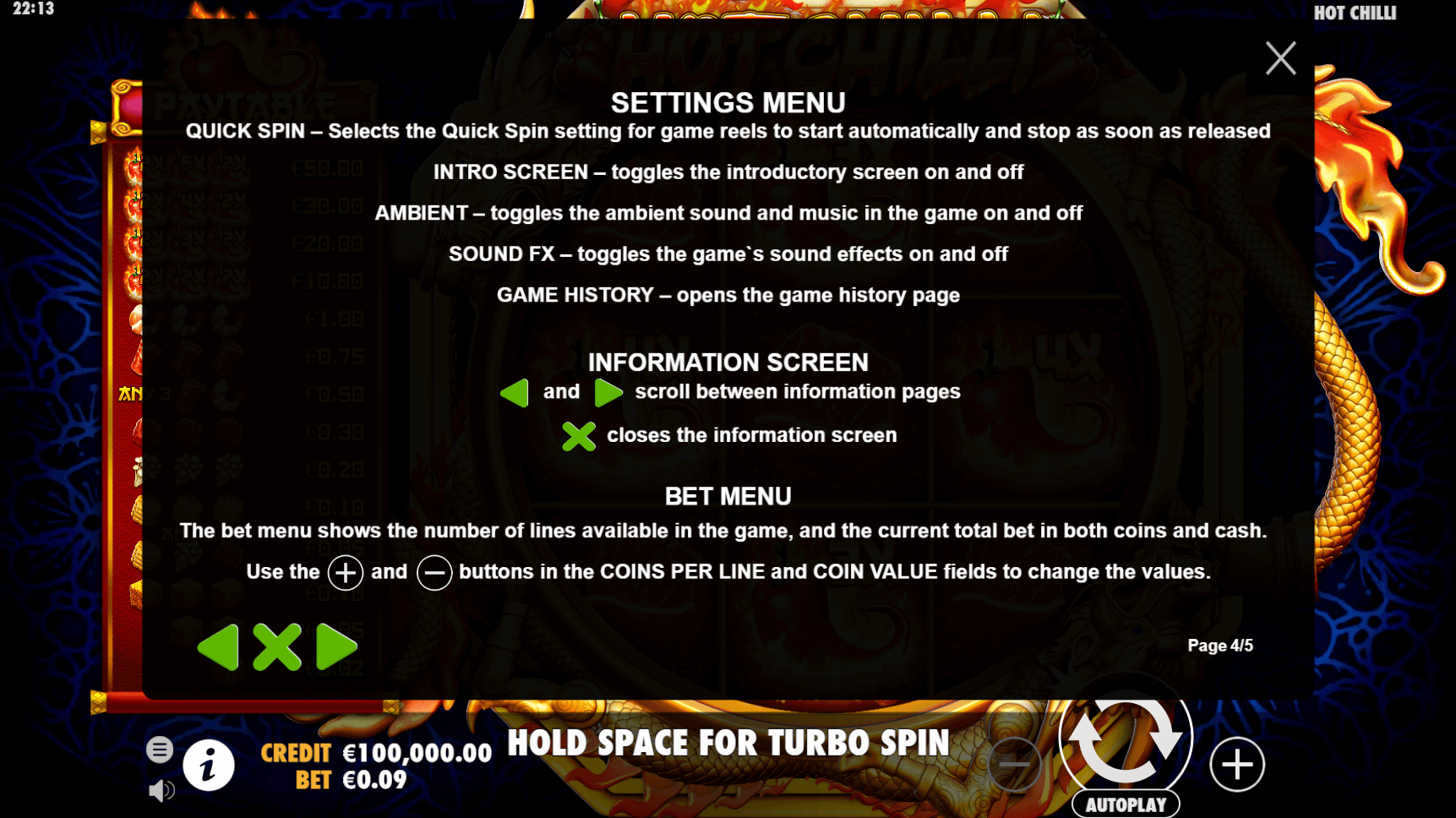 hot chilli slot machine detail image 3