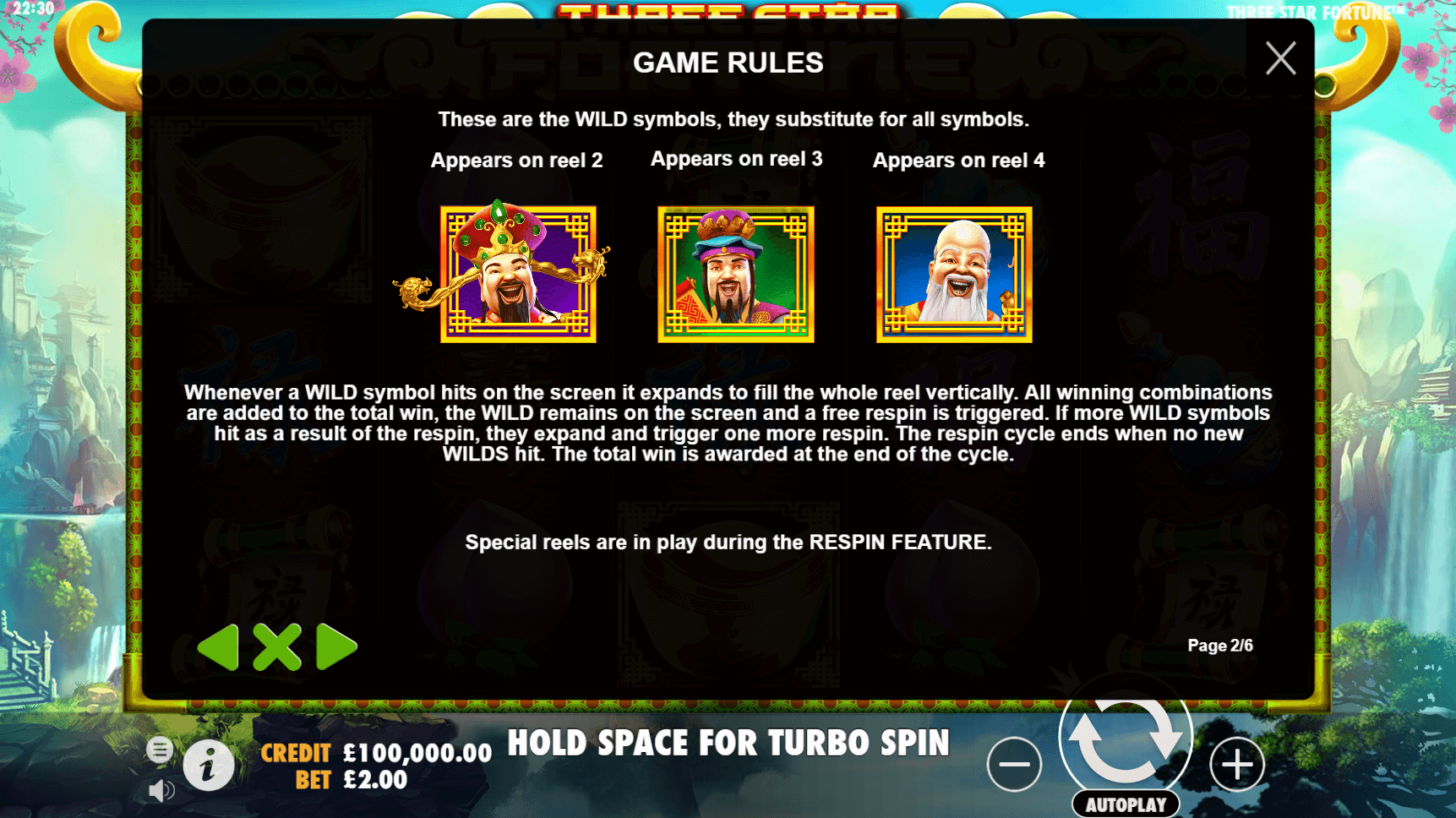 three star fortune slot machine detail image 2