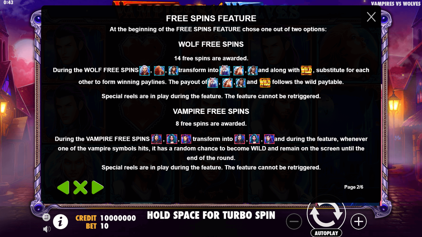 vampires vs wolves slot machine detail image 1