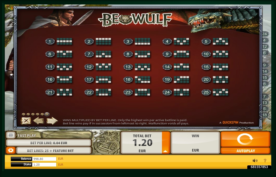 beowulf slot machine detail image 0