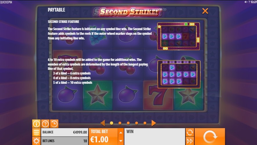second strike! slot machine detail image 4