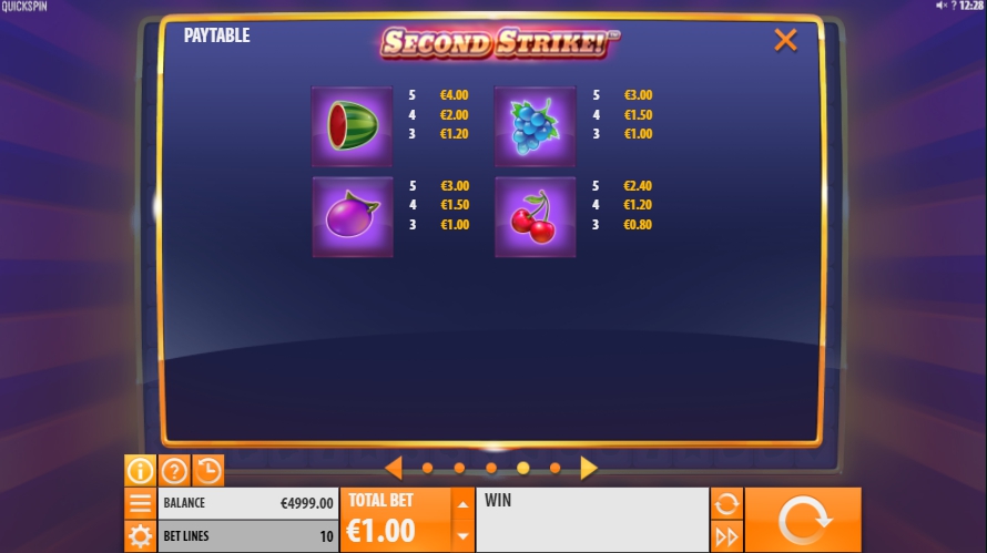 second strike! slot machine detail image 1