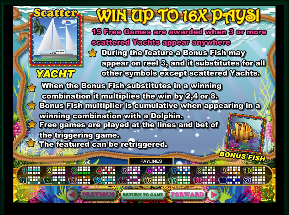 crystal waters slot machine detail image 3