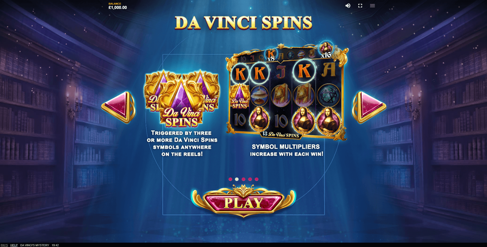 da vincis mystery slot machine detail image 0