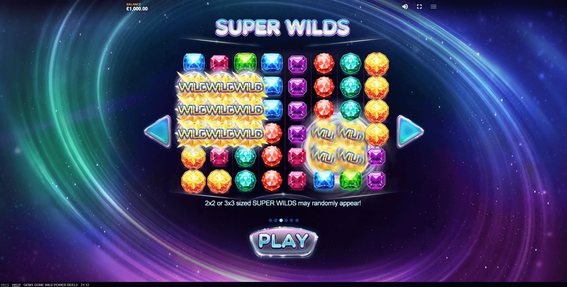 gems gone wild power reels slot machine detail image 1