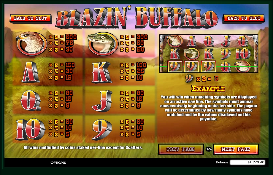 blazin buffalo slot machine detail image 3