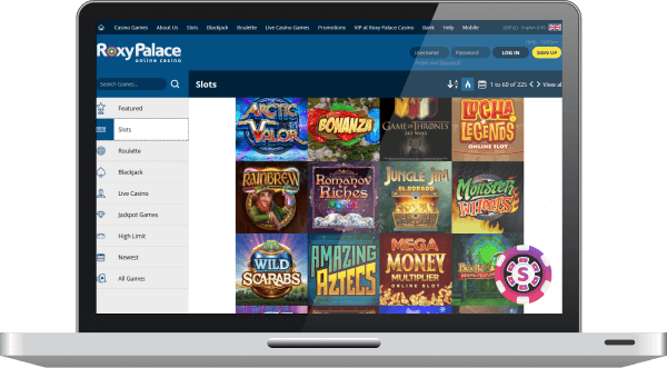 roxy palace casino games