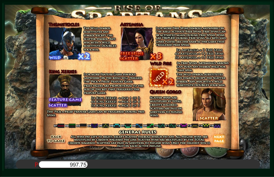 rise of spartans slot machine detail image 0