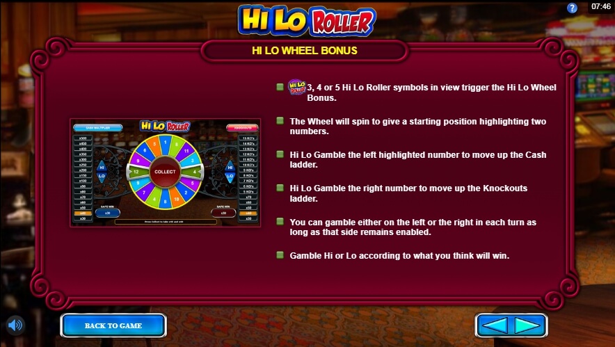 hi lo roller slot machine detail image 6