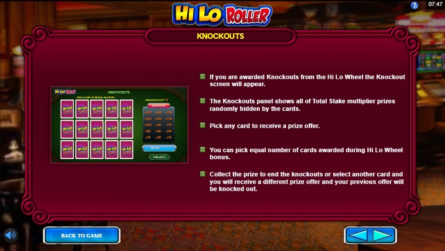 hi lo roller slot machine detail image 4