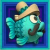 blue fish in a hat - spinata grande