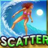 girl on the blackboard: scatter symbol - sunset beach