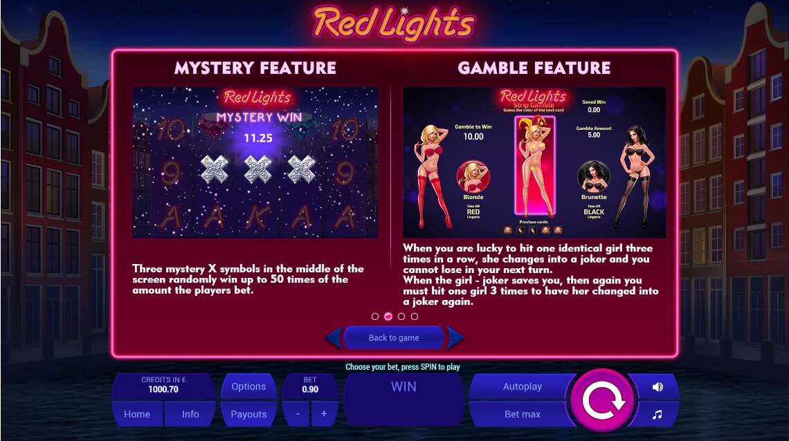 red lights slot machine detail image 2