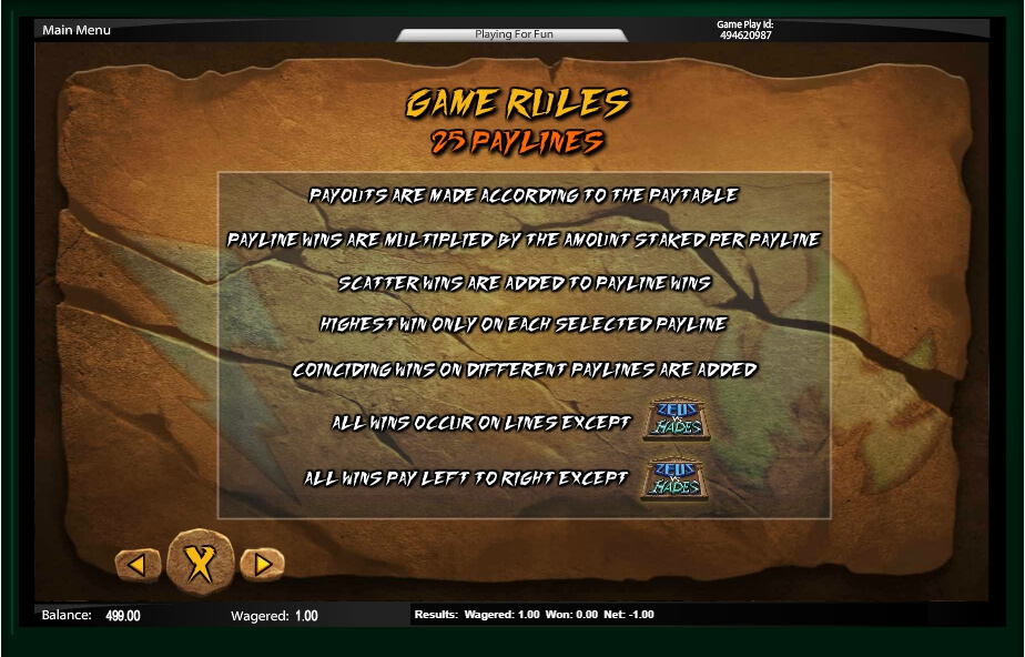 zeus vs hades slot machine detail image 1