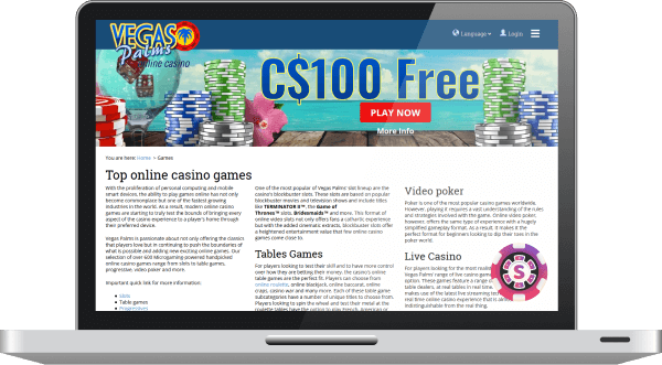 vegas palms casino games